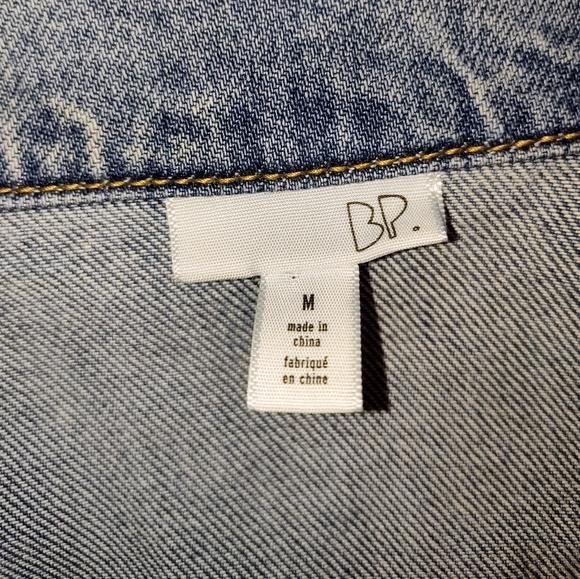BP Ruffle Jean Denim Jacket Size Medium - Picture 8 of 10